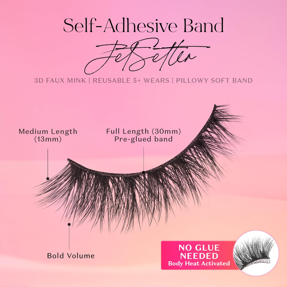 Lilly Lashes JetSetter worn on eye demonstrating natural blend and enhanced lashes