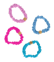Lilly Pulitzer close-up of satin texture demonstrating smooth fabric that reduces hair friction