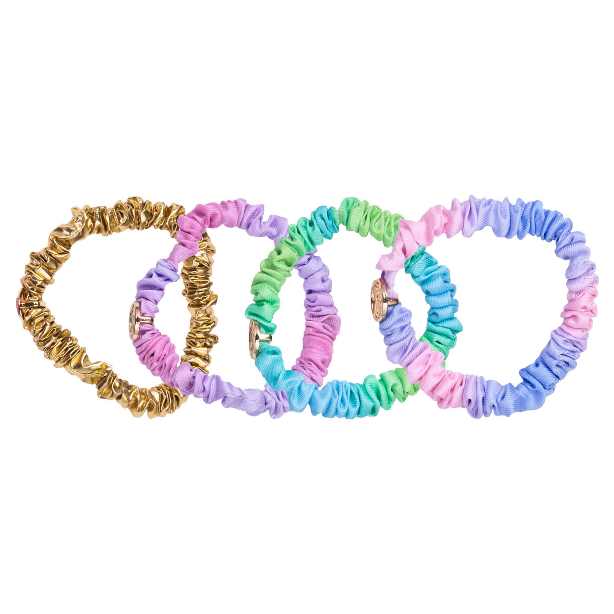 Lilly Pulitzer ombre satin scrunchie texture detail highlighting soft color transitions