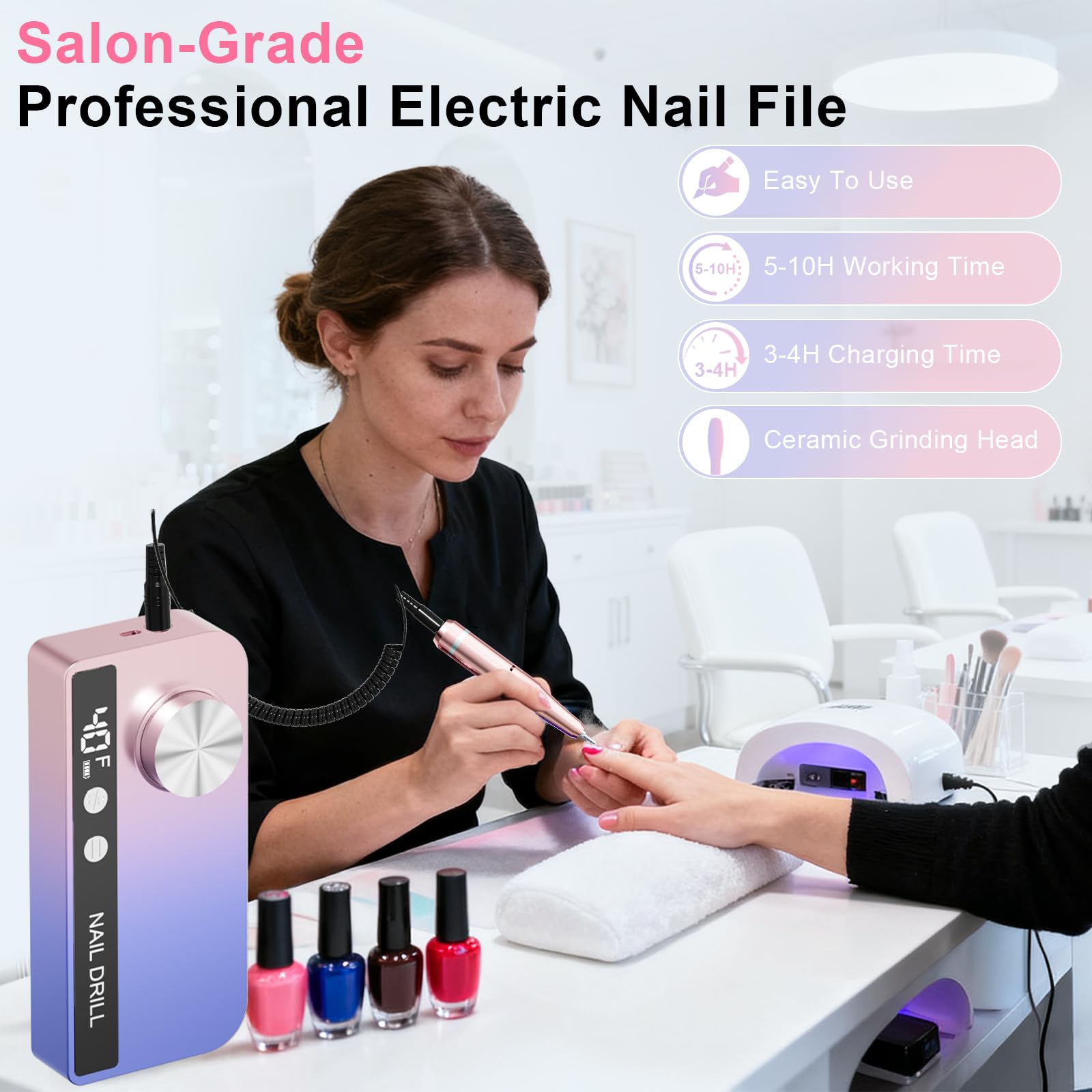 Lilonthy arranged 12-piece bit kit displaying carbide ceramic and metal bits for versatility