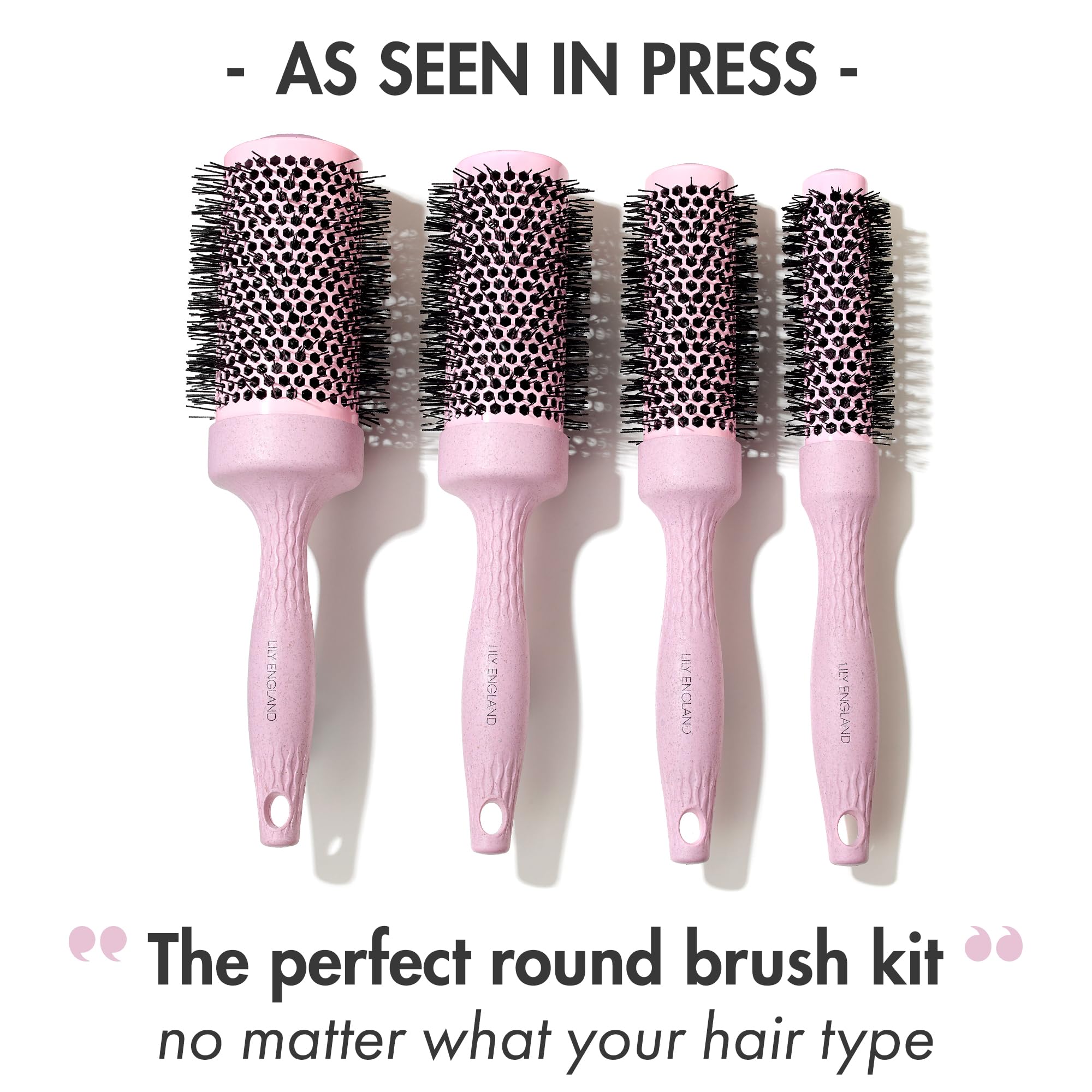 Lily England close-up of bristles highlighting gentle grip and smoother styling benefit