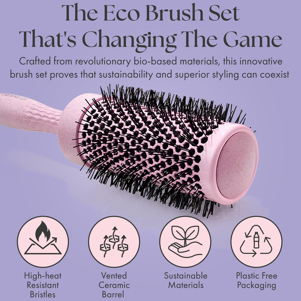 Lily England brushes arranged to display different diameters for diverse results
