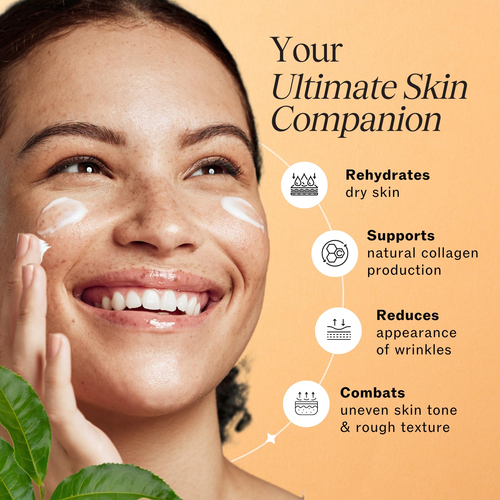 LilyAna Naturals cream dispensed on fingertip demonstrating easy application