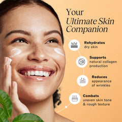 LilyAna Naturals cream dispensed on fingertip demonstrating easy application