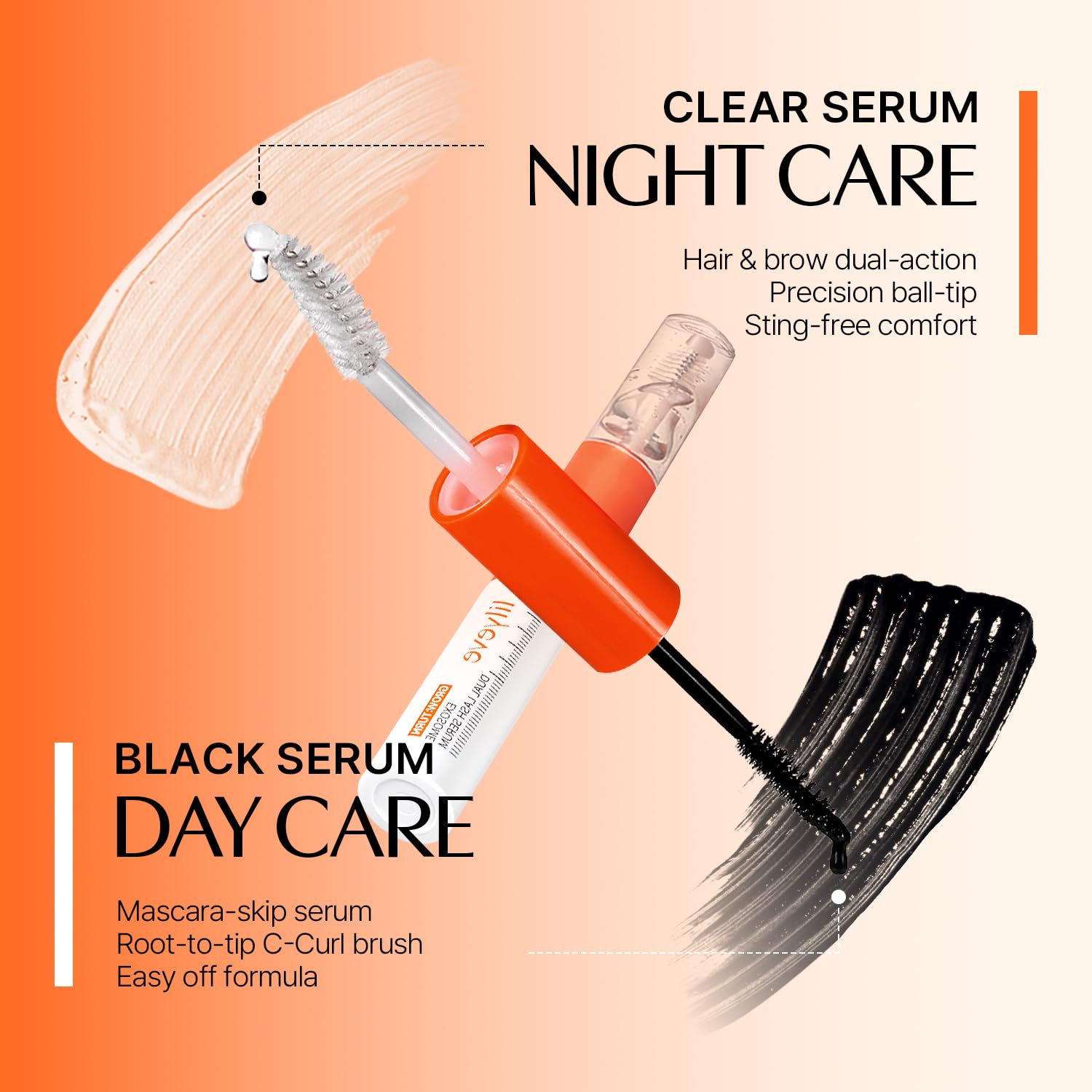 lilyeve clear serum beside nightstand illustrating overnight lash conditioning convenience