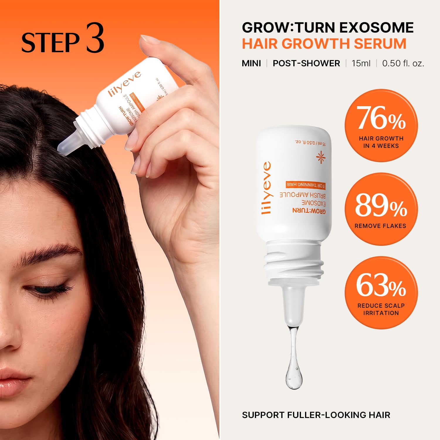 lilyeve GROWTURN capsule treatment closeup for deep conditioning
