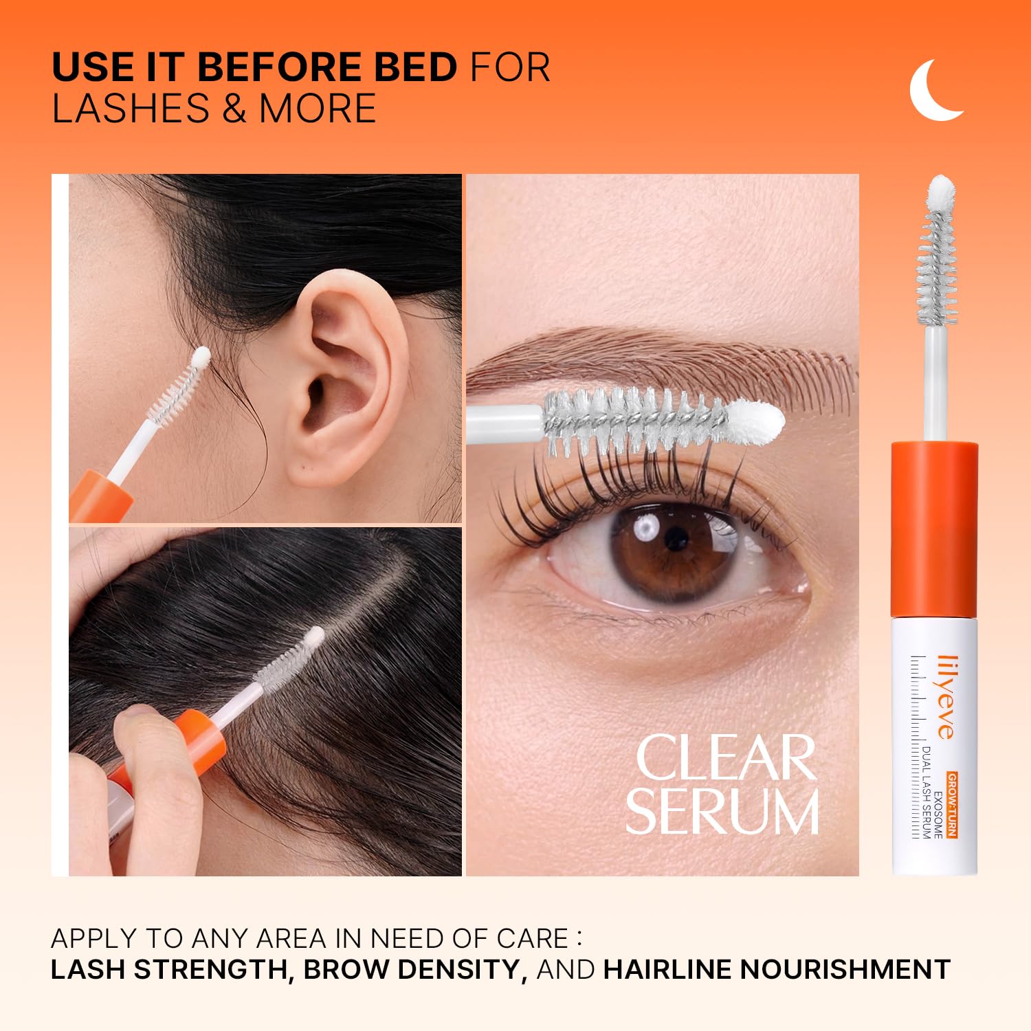 lilyeve ingredients label closeup highlighting key actives like biotin and peptides