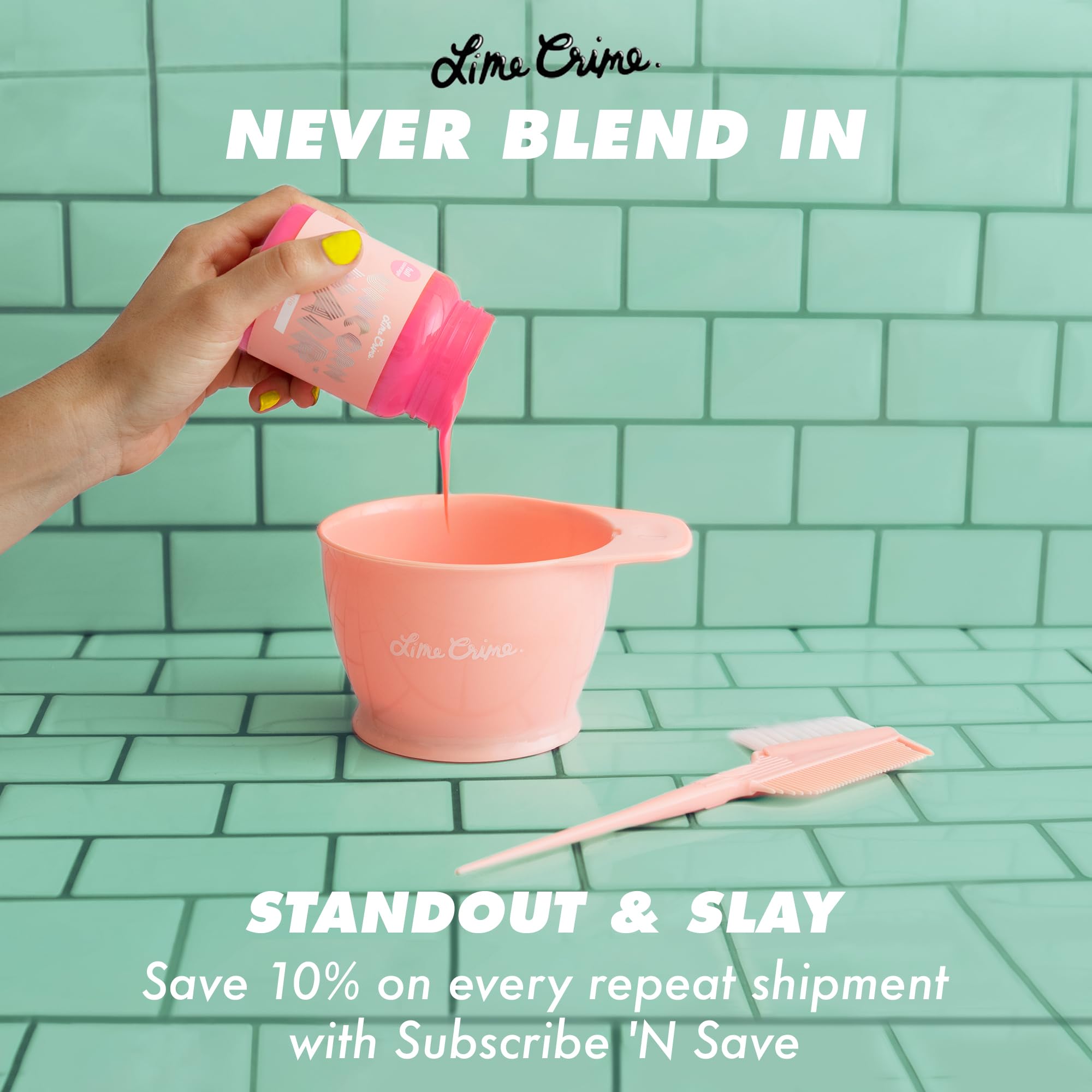 Lime Crime alongside color‑safe shampoo and conditioner showing maintenance and longevity benefit