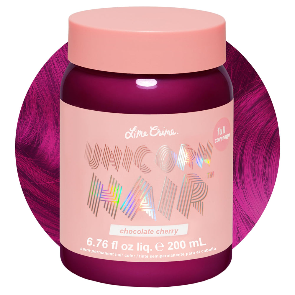 Lime Crime front packaging showing Chocolate Cherry and vibrant color payoff