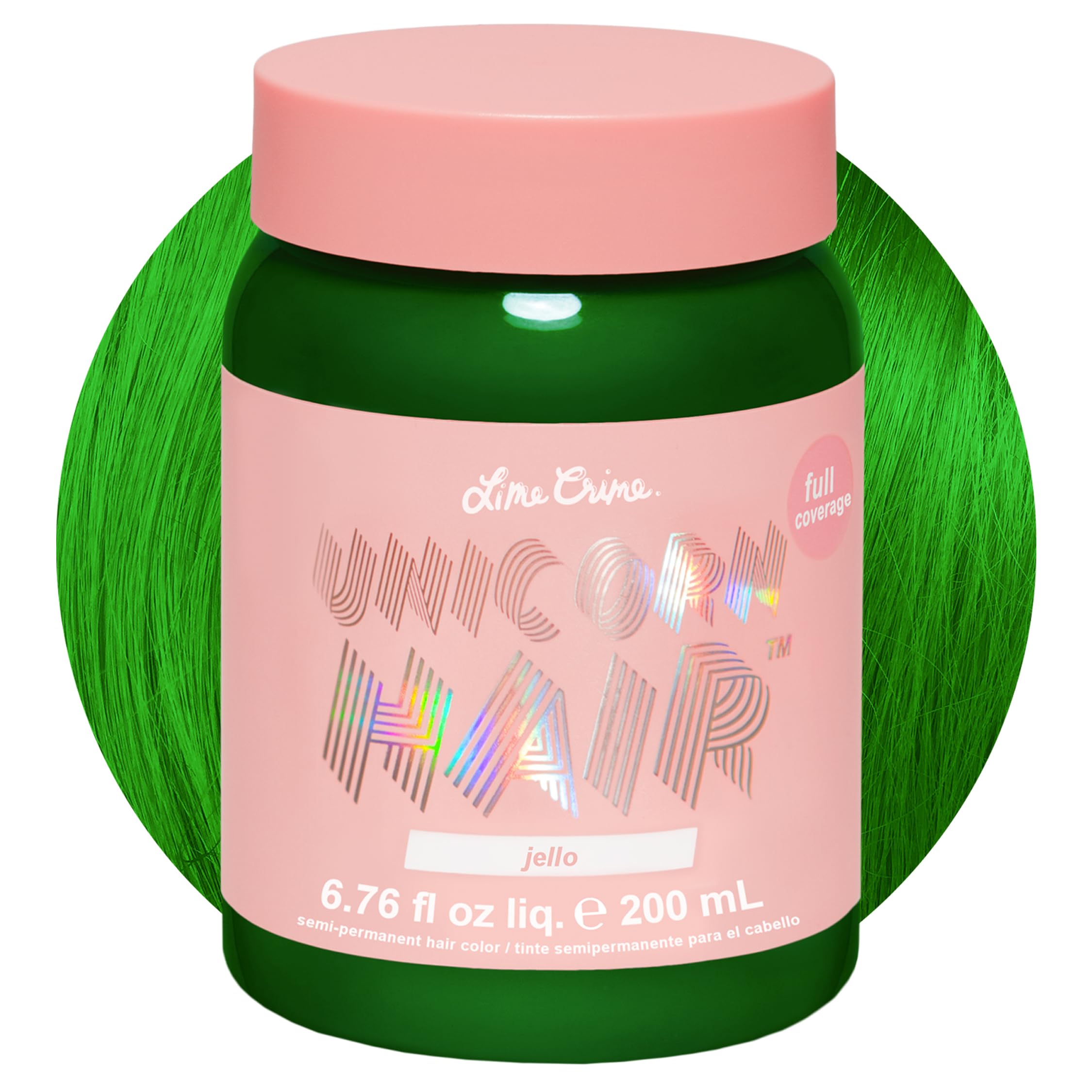 Lime Crime Jello front packaging showing vibrant tropical green color