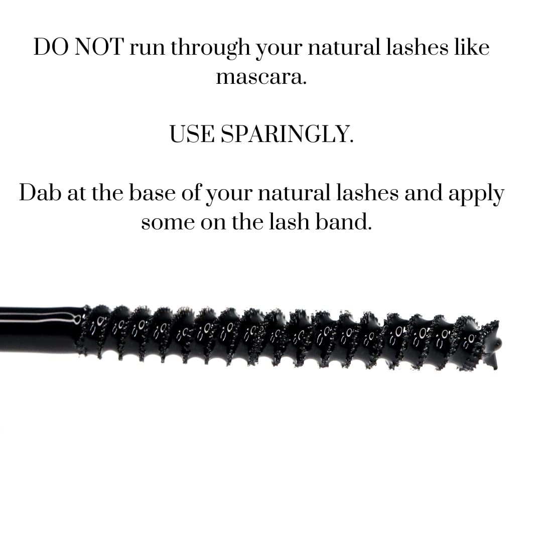 LINX adhesive applied to lash spine for stronger cluster hold