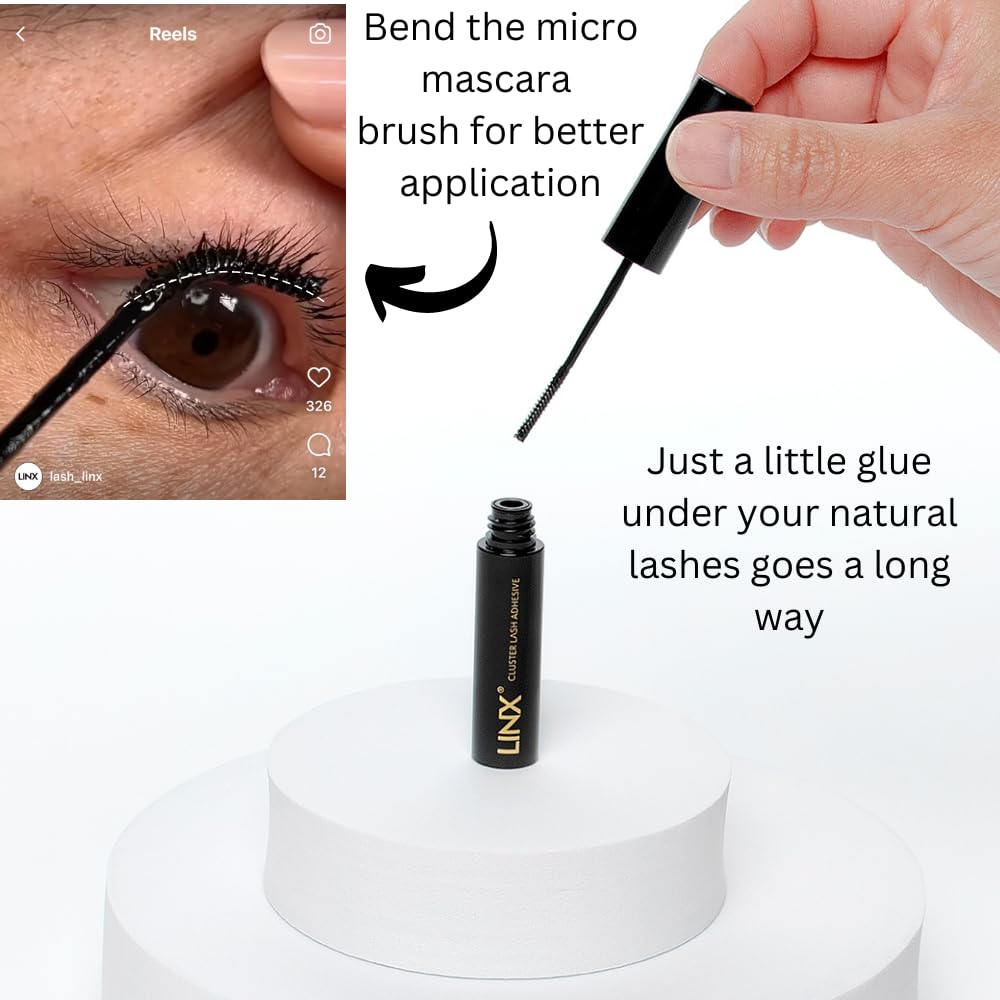 LINX glue droplet texture showing smooth black formula for blending