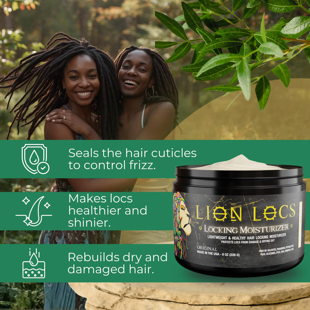 Lion Locs on braided style, showing lasting hold and natural shine
