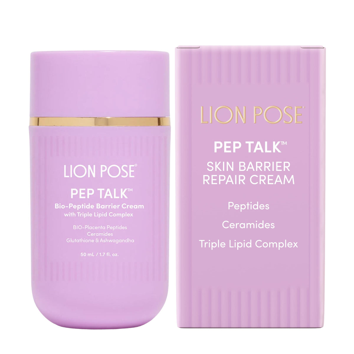 LION POSE front jar showing product packaging and quick identification