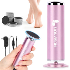 LIONVISON front view of the electric callus remover showing controls for easy operation