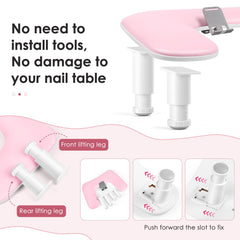LIONVISON built-in phone holder holding a device for hands-free tutorial viewing