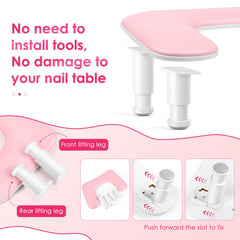 LIONVISON top view with nail lamp demonstrating space-saving fit