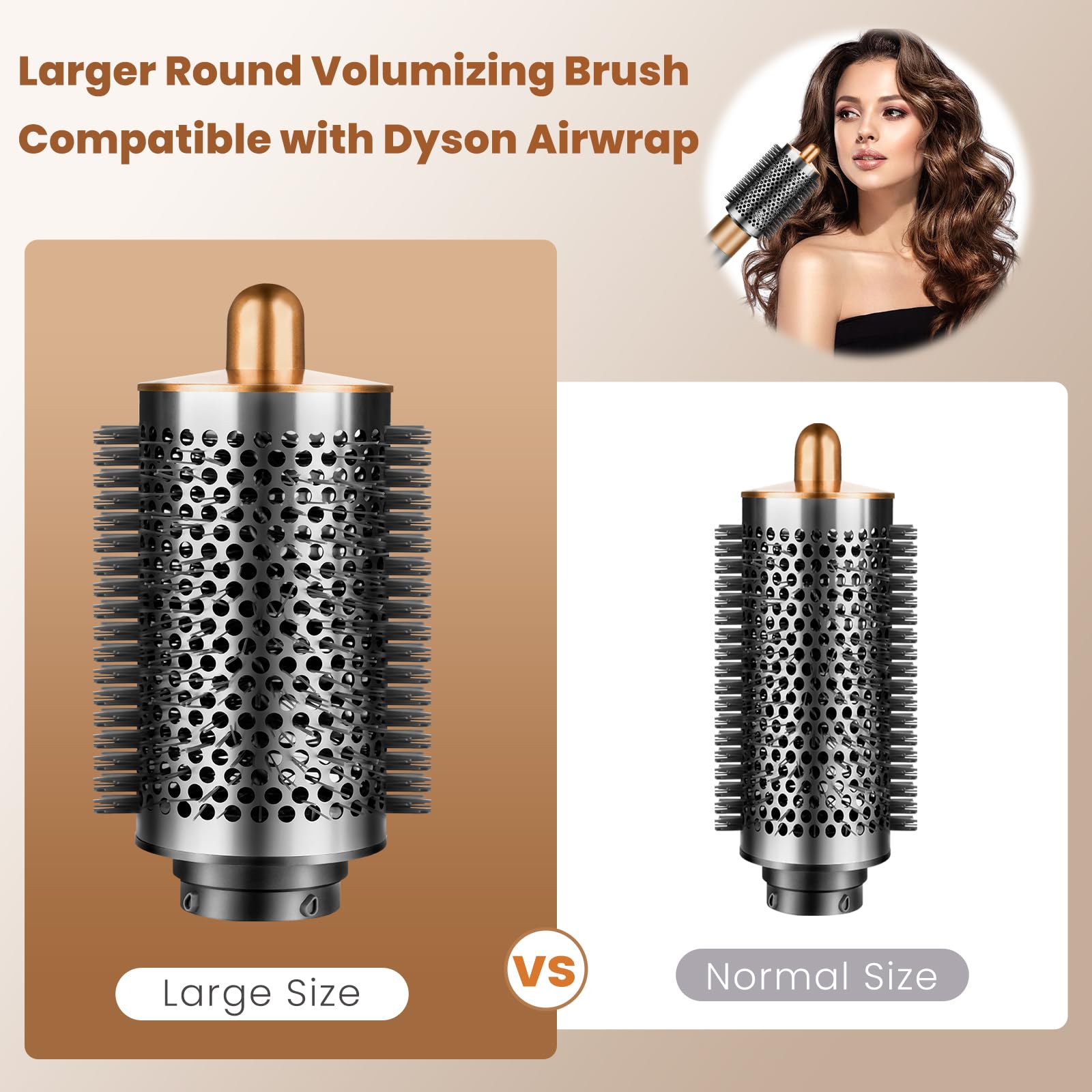 Liopif barrel close-up highlighting 5.6-inch size for bigger volume and faster drying