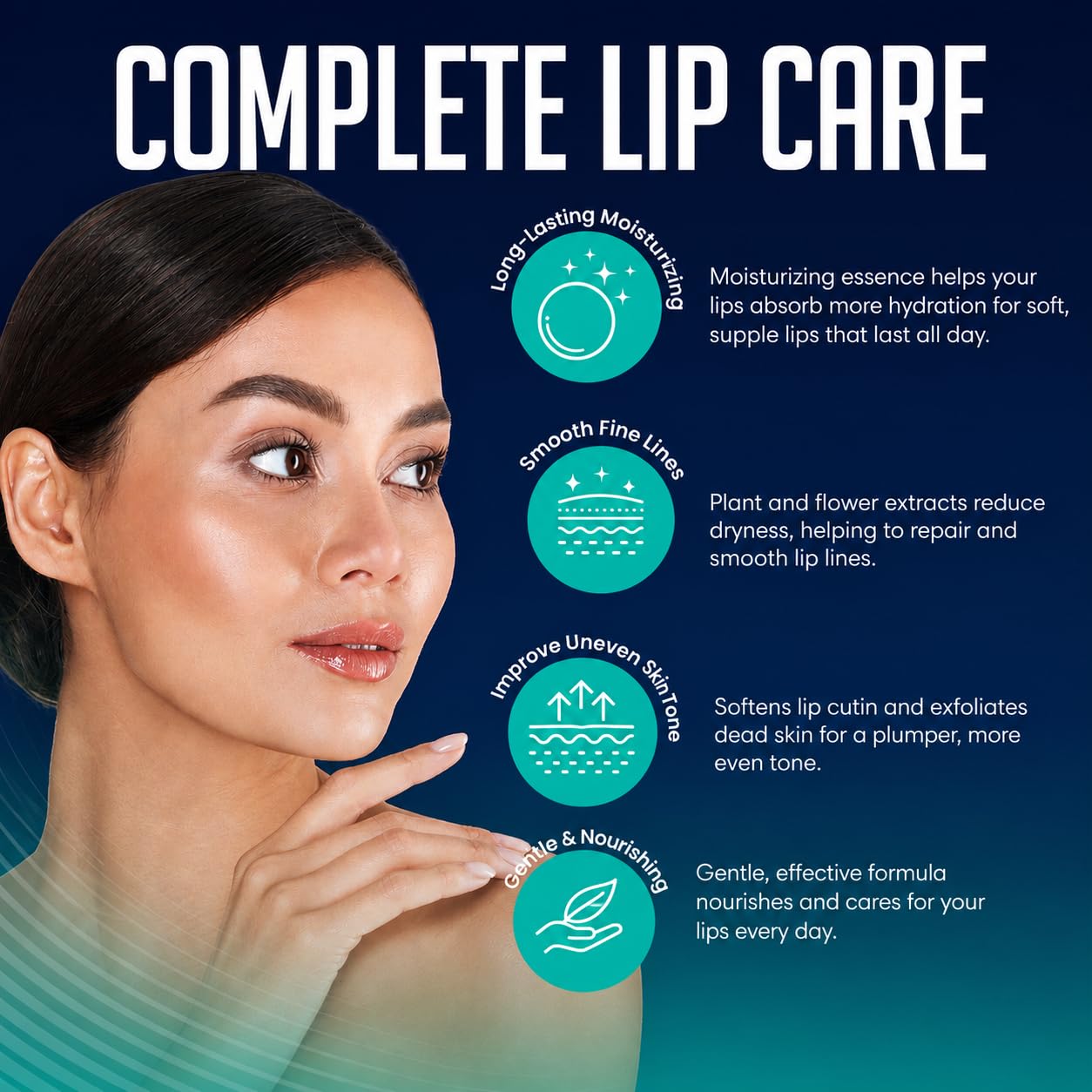 LipLocked mask in use on lips demonstrating comfortable adhesion and hydration