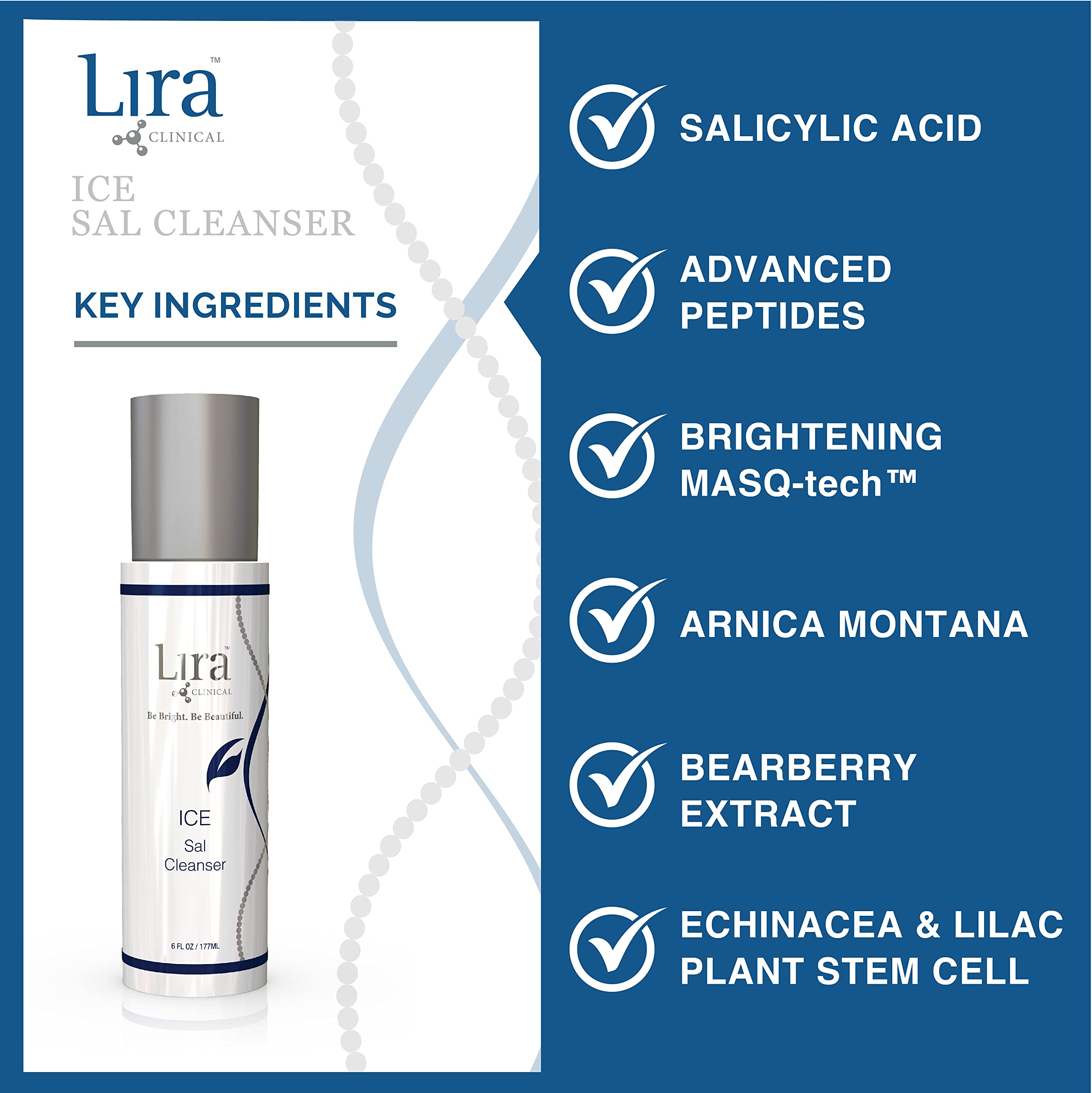 Lira Clinical in a toiletry bag during travel for on-the-go refreshed skin