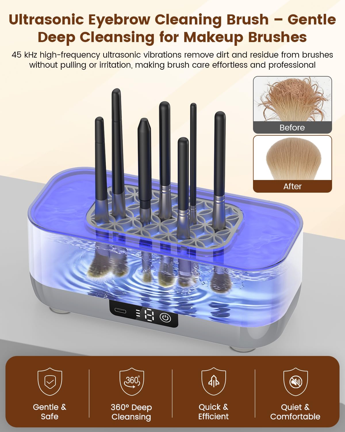 Lirynvex close-up of multi-size brush holder showing secure fit advantage