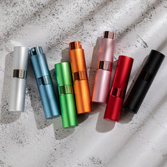 LISAPACK atomizer opened to reveal inner glass vial for easy refill benefit