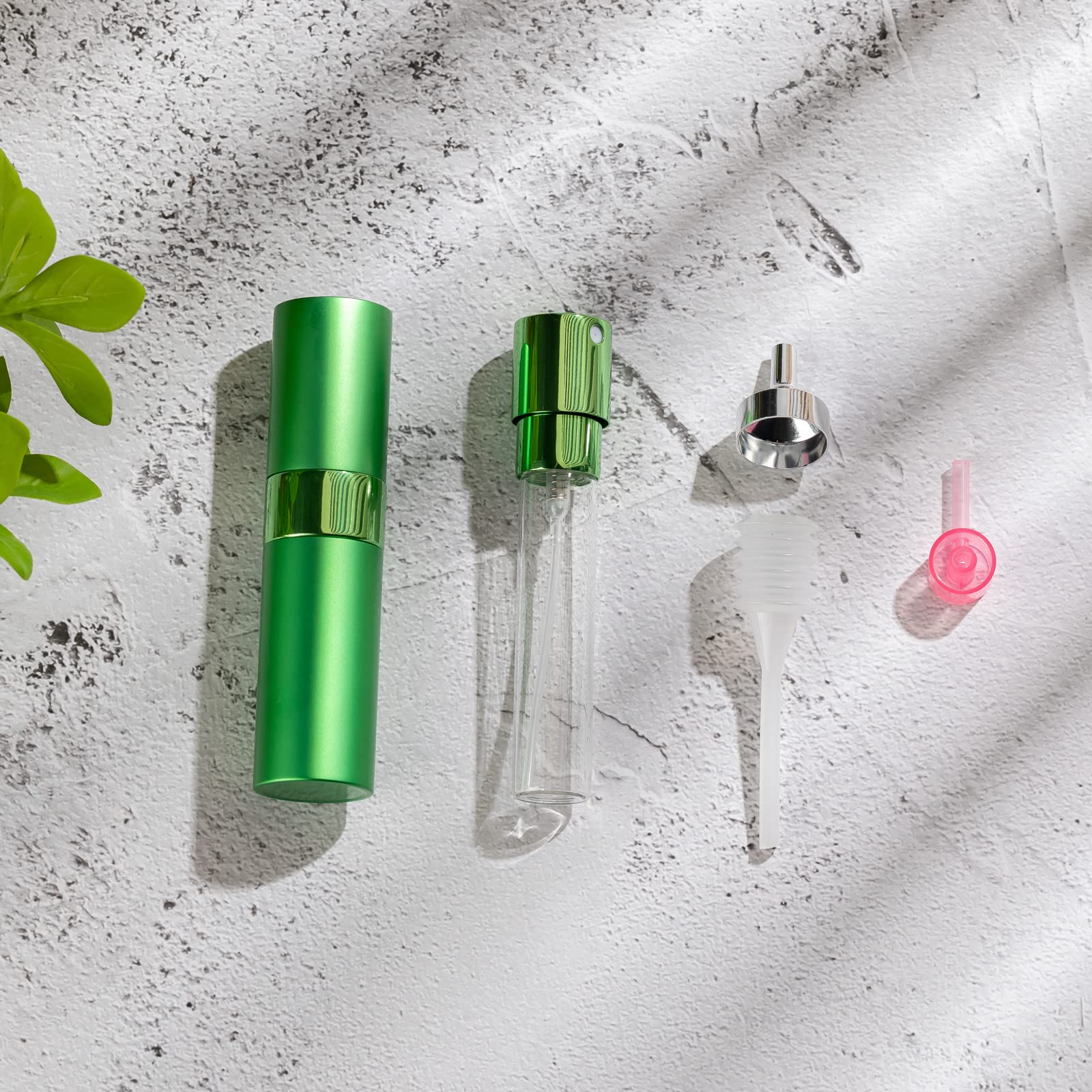 Seven LISAPACK atomizers arranged to display variety and organized storage benefit