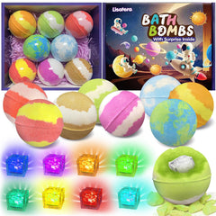 Lisotera front box packaging showing 8 planet bath bombs and gift-ready design