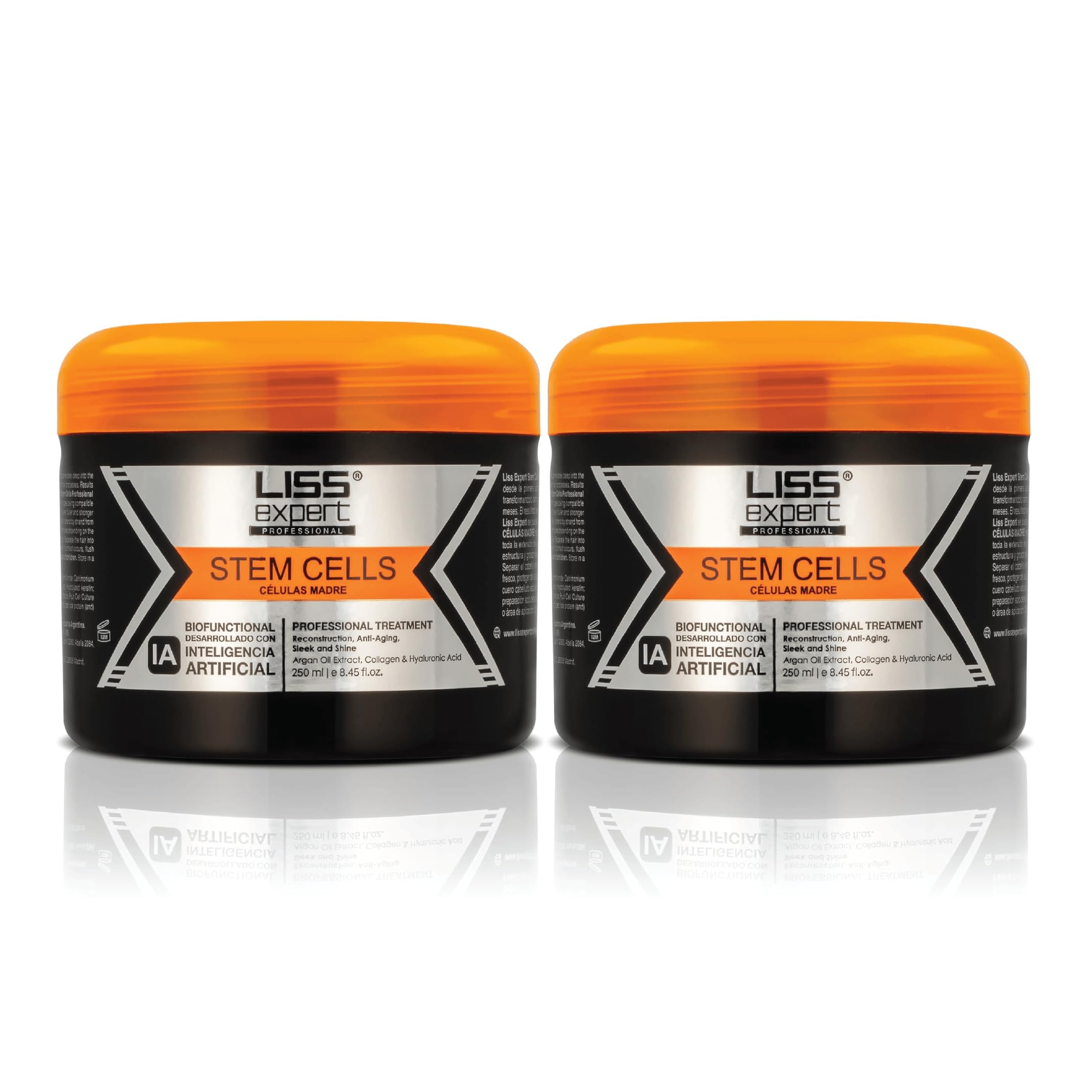 Liss Expert Professional front packaging shows treatment tubes and benefits of sleek hair