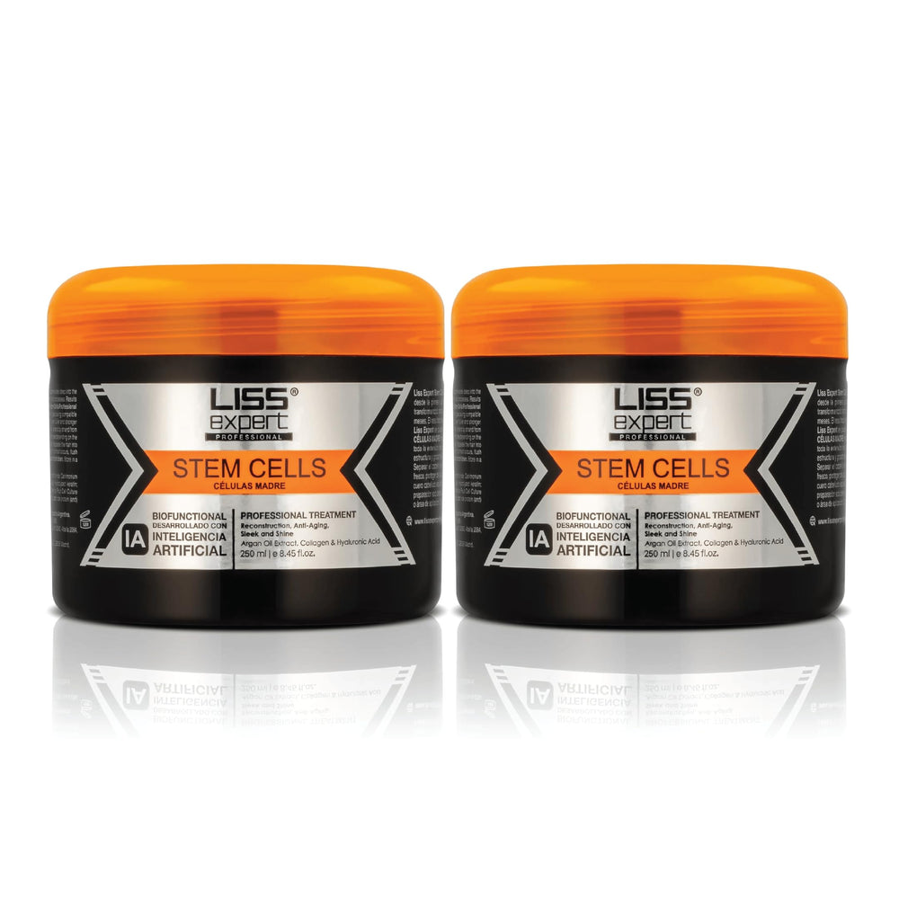 Liss Expert Professional front packaging shows treatment tubes and benefits of sleek hair