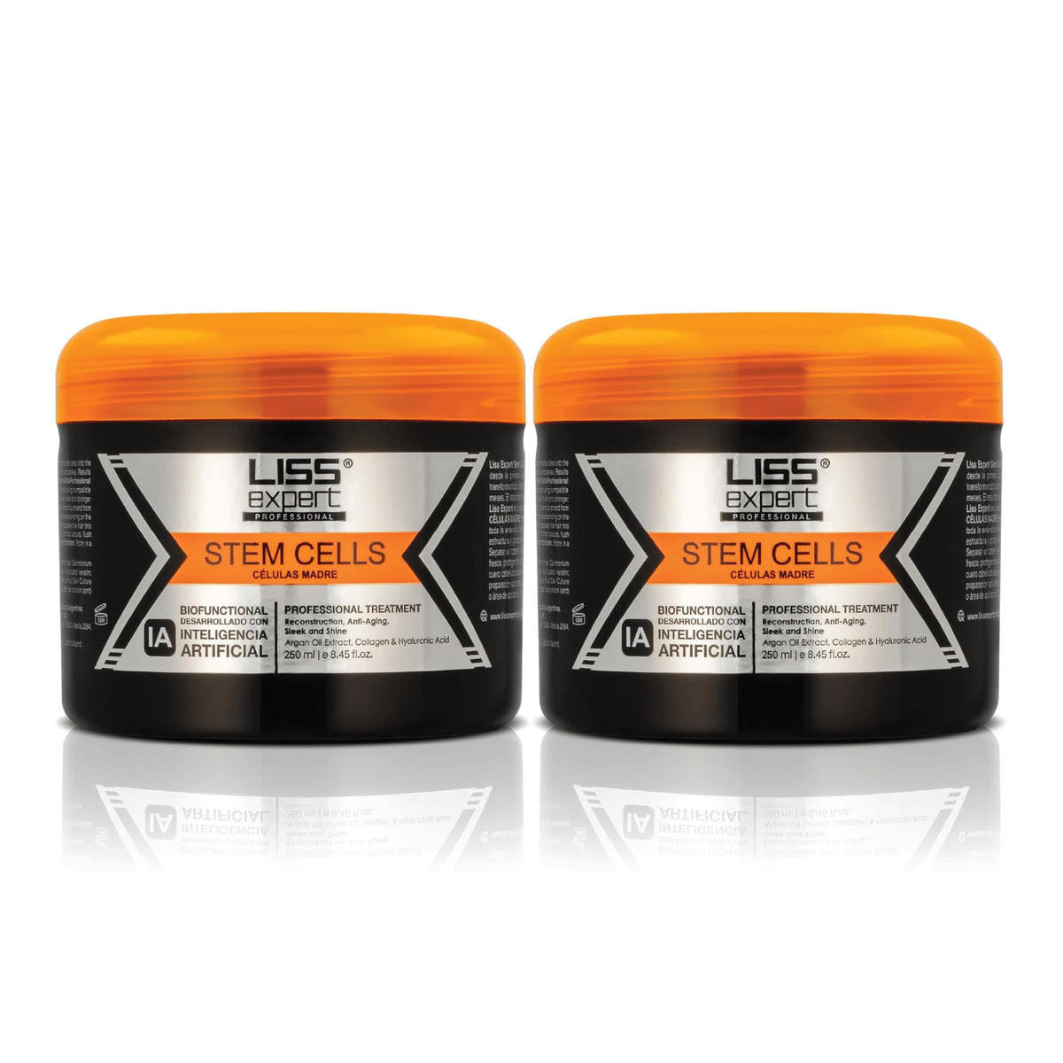 Liss Expert Professional front packaging shows treatment tubes and benefits of sleek hair