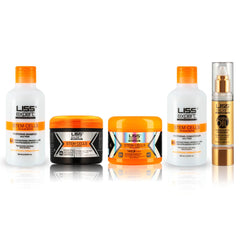 Liss Expert front packaging showing whole smoothing treatment kit for quick identification and shelf appeal