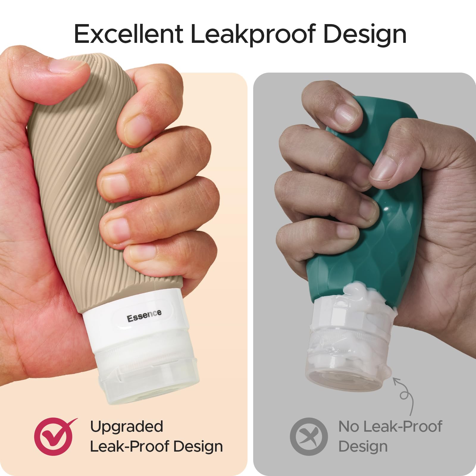 LitBear silicone bottle cap close-up showing leakproof seal for spill protection