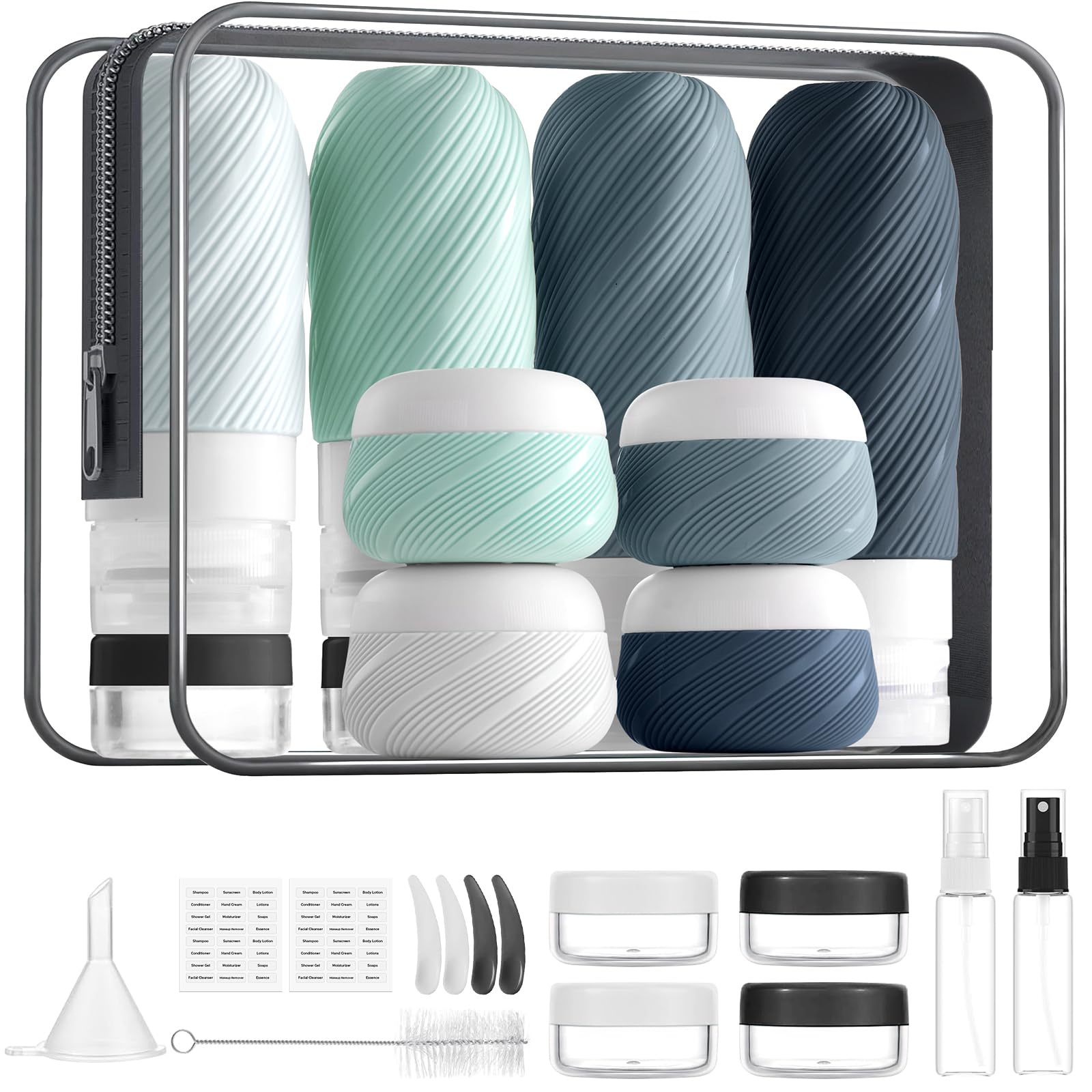 LitBear front view of full 23-piece kit showing organized travel-ready set and convenience