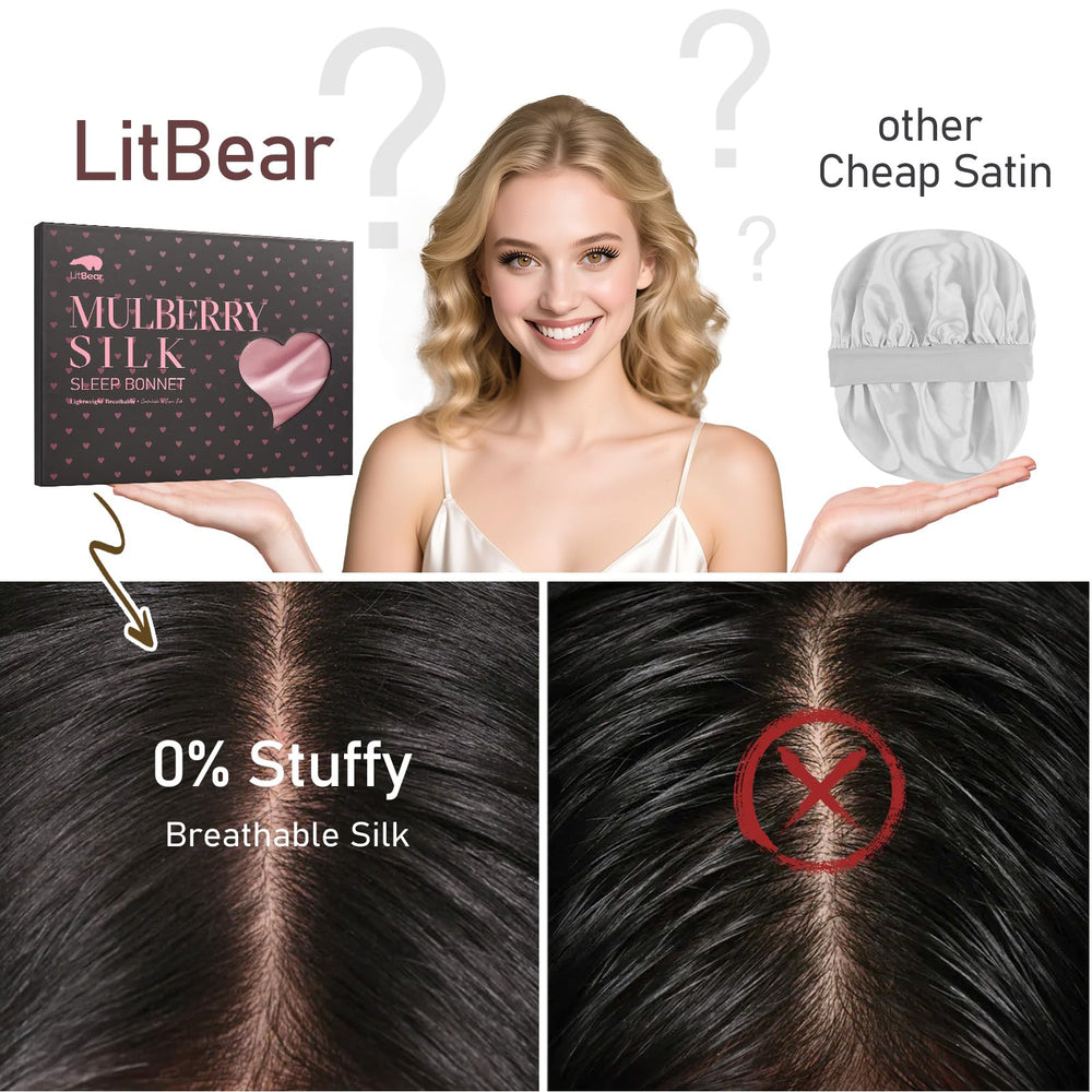 LitBear interior smooth silk surface protecting hair and reducing friction