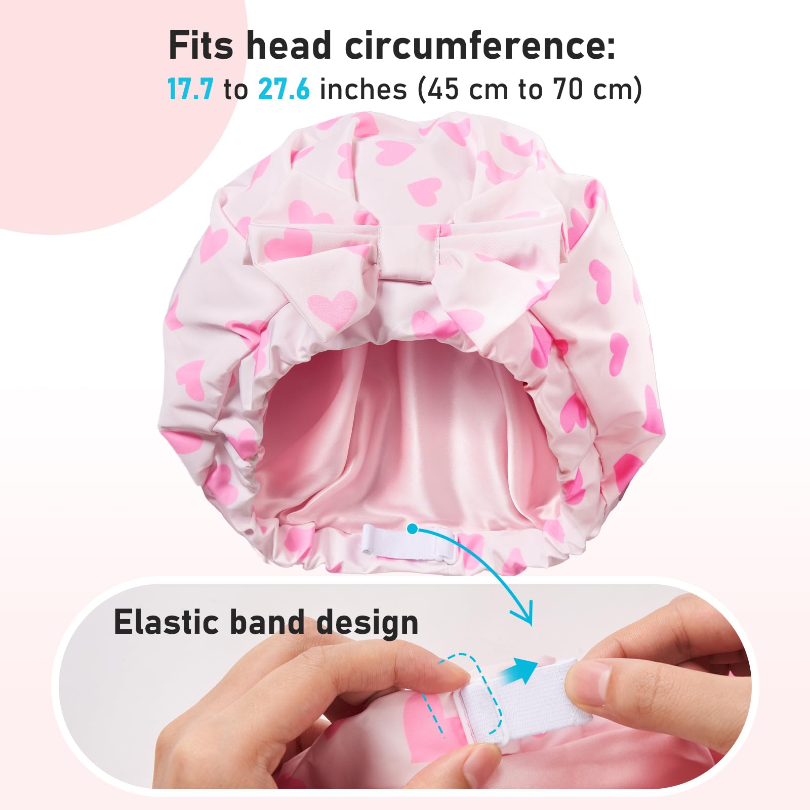 LitBear roomy interior holding long hair for full coverage without squeezing