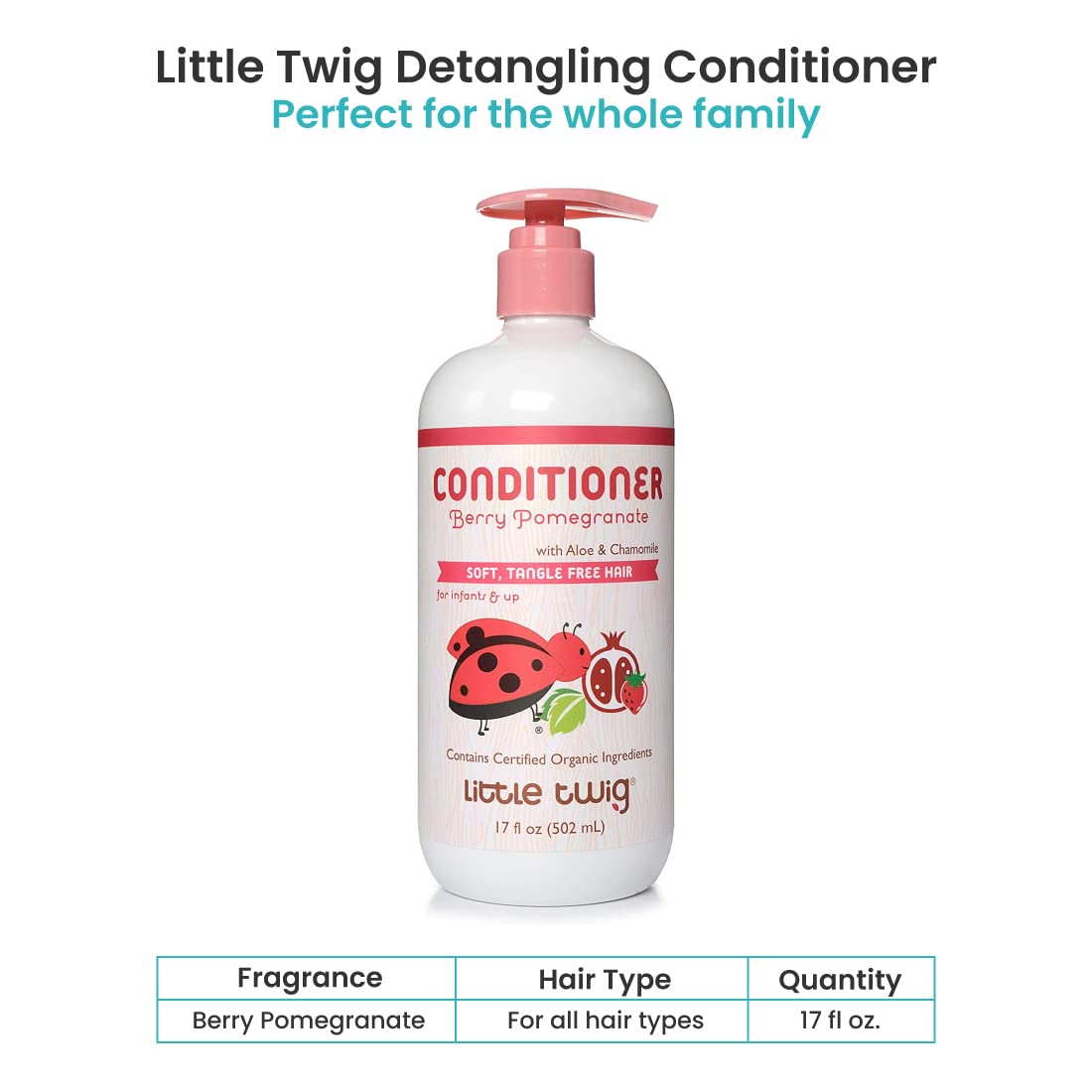 Little Twig creamy conditioner texture poured to show smooth slip and hydration
