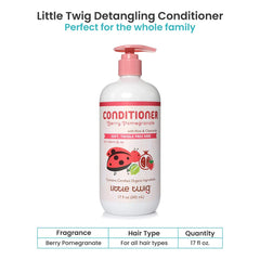 Little Twig creamy conditioner texture poured to show smooth slip and hydration