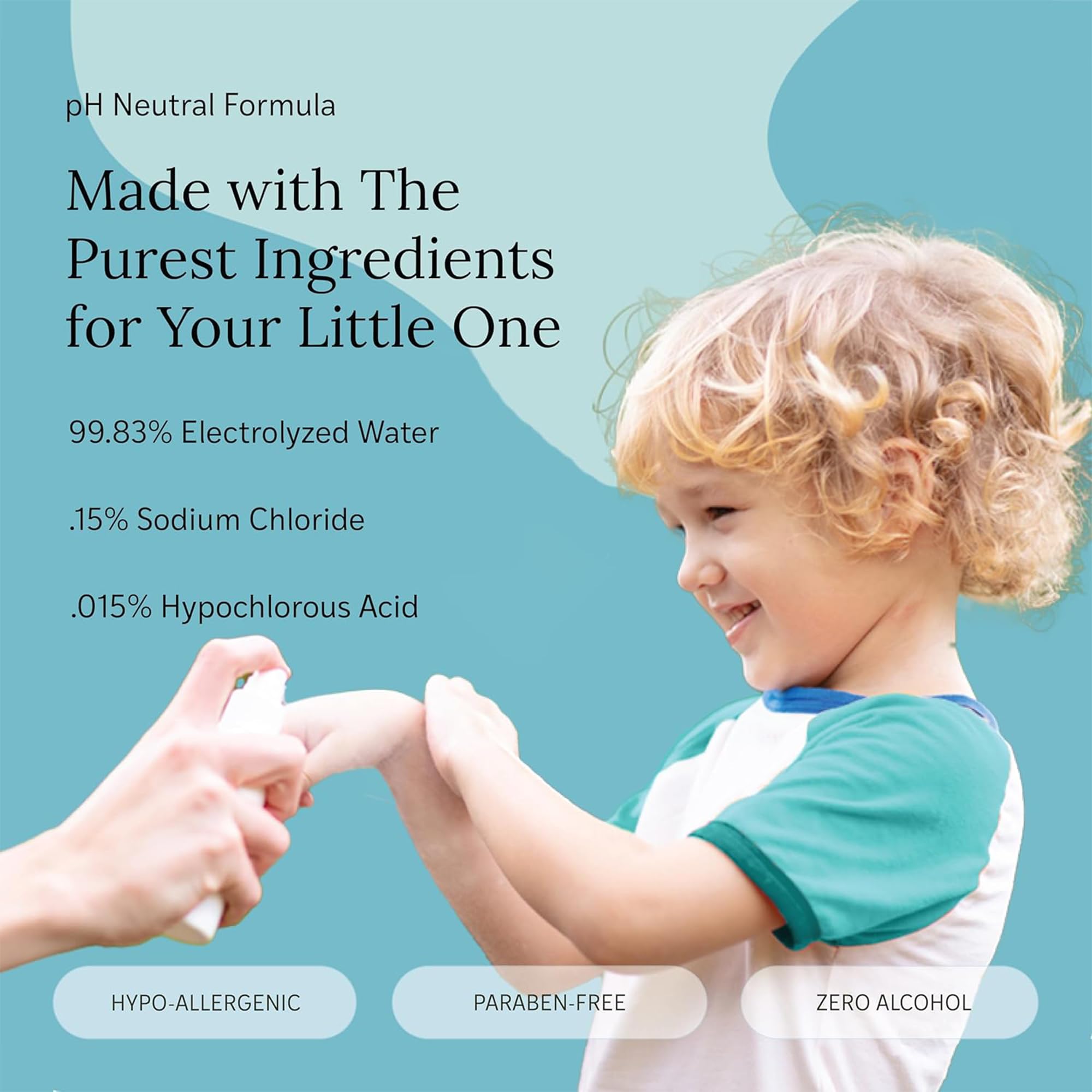 LITTLEY bottle tucked in diaper bag for portable clean-up convenience