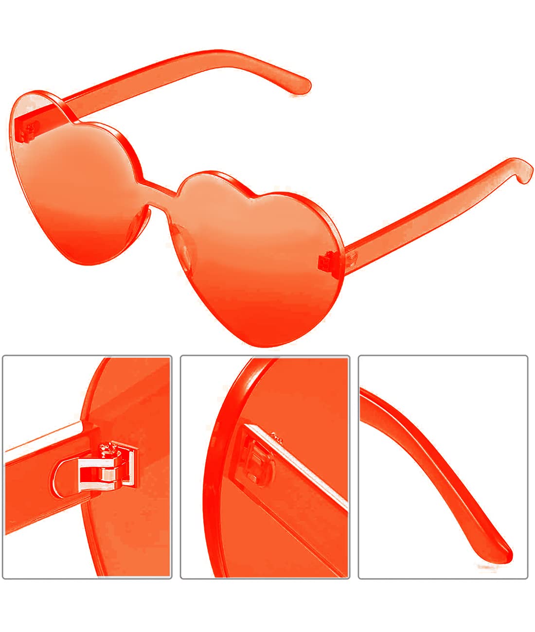 LIULIUBTY heart-shaped sunglasses close-up showing novelty accessory for matching group outfits