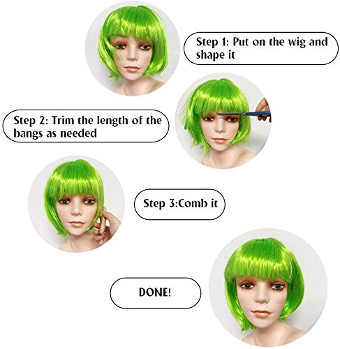 LIULIUBTY packaging spread with nine wigs and caps illustrating complete kit convenience