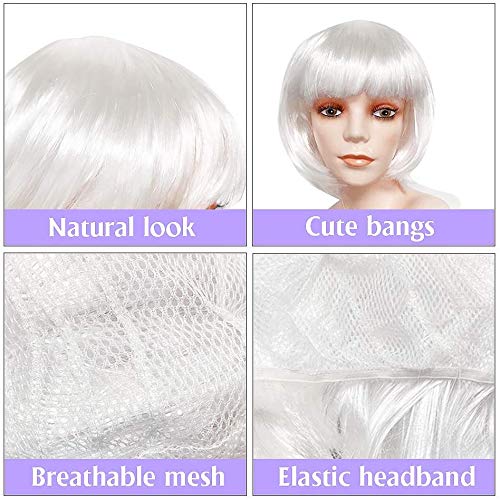 LIULIUBTY hand holding wig to show 12-inch scale and lightweight portability