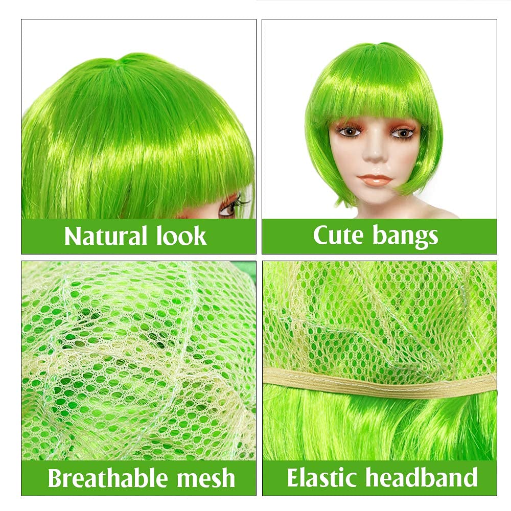 LIULIUBTY scale comparison with wig on a hand to show size and 12-inch length