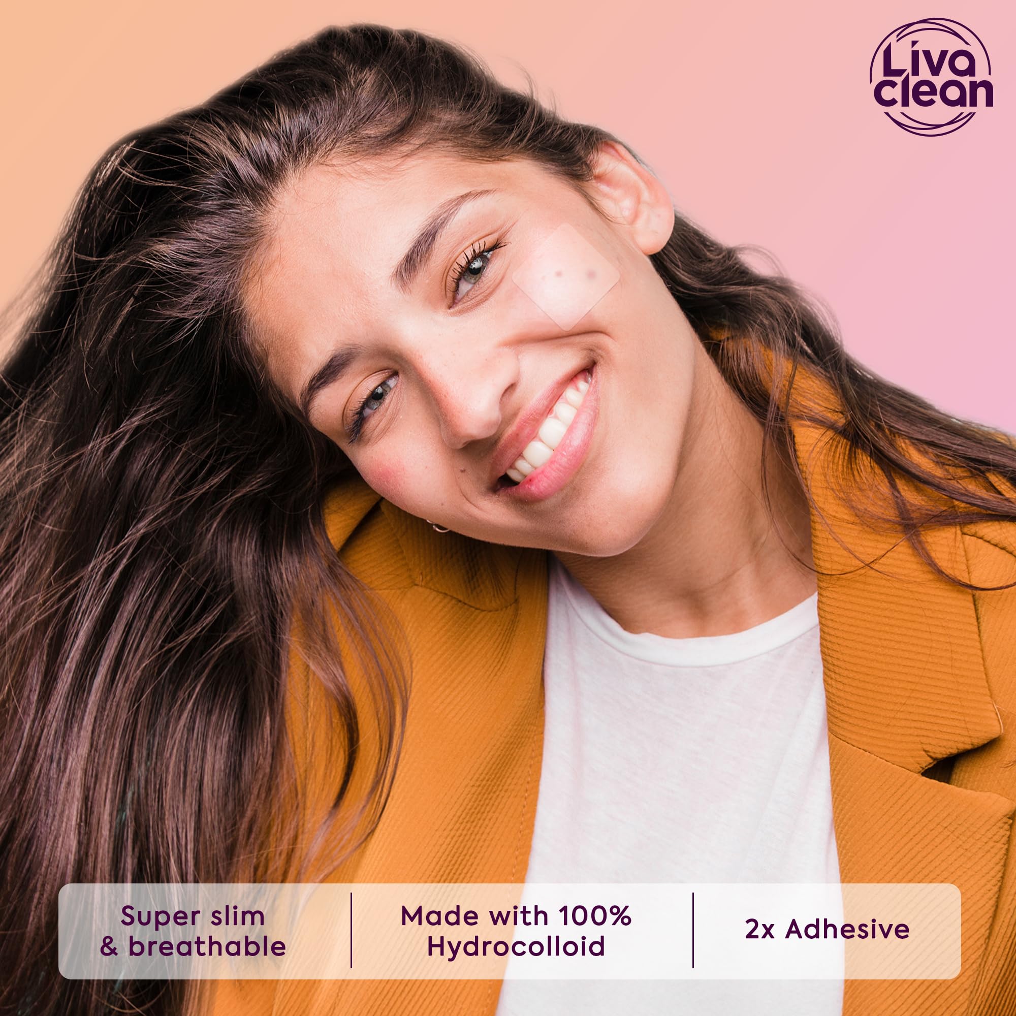 LivaClean patch on chest illustrating body-area acne protection