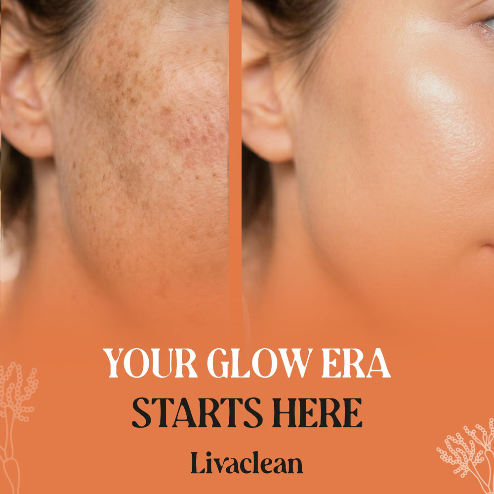 LivaClean bars and sponge styled in bathroom conveying everyday brightening ritual