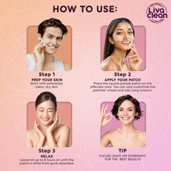 LivaClean patch applied on nose providing discreet blemish protection