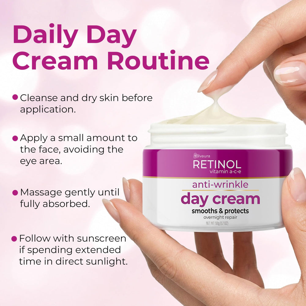 LIVAURA Retinol applied under makeup demonstrating even finish benefit