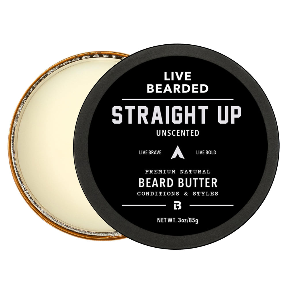 Live Bearded front jar image showing clean label and compact 3 fl oz size benefit