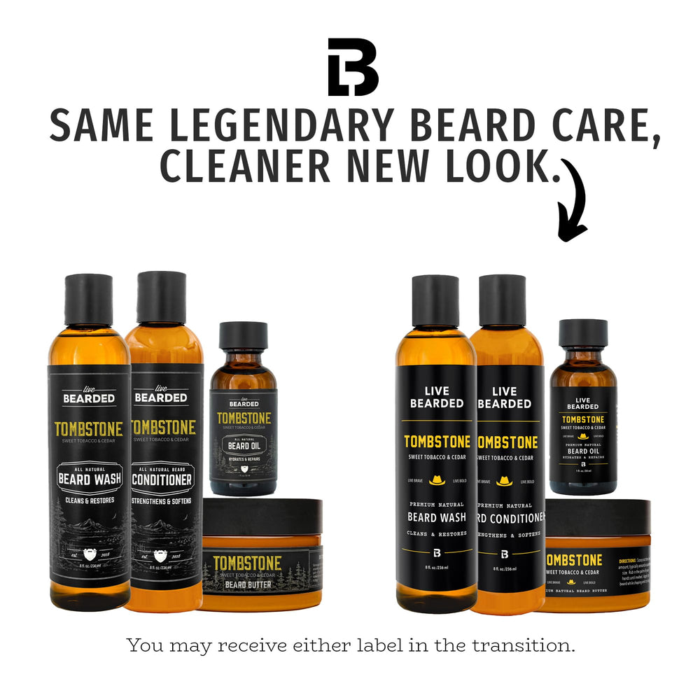 Live Bearded beard wash texture on fingertip showing gentle cleanse benefit
