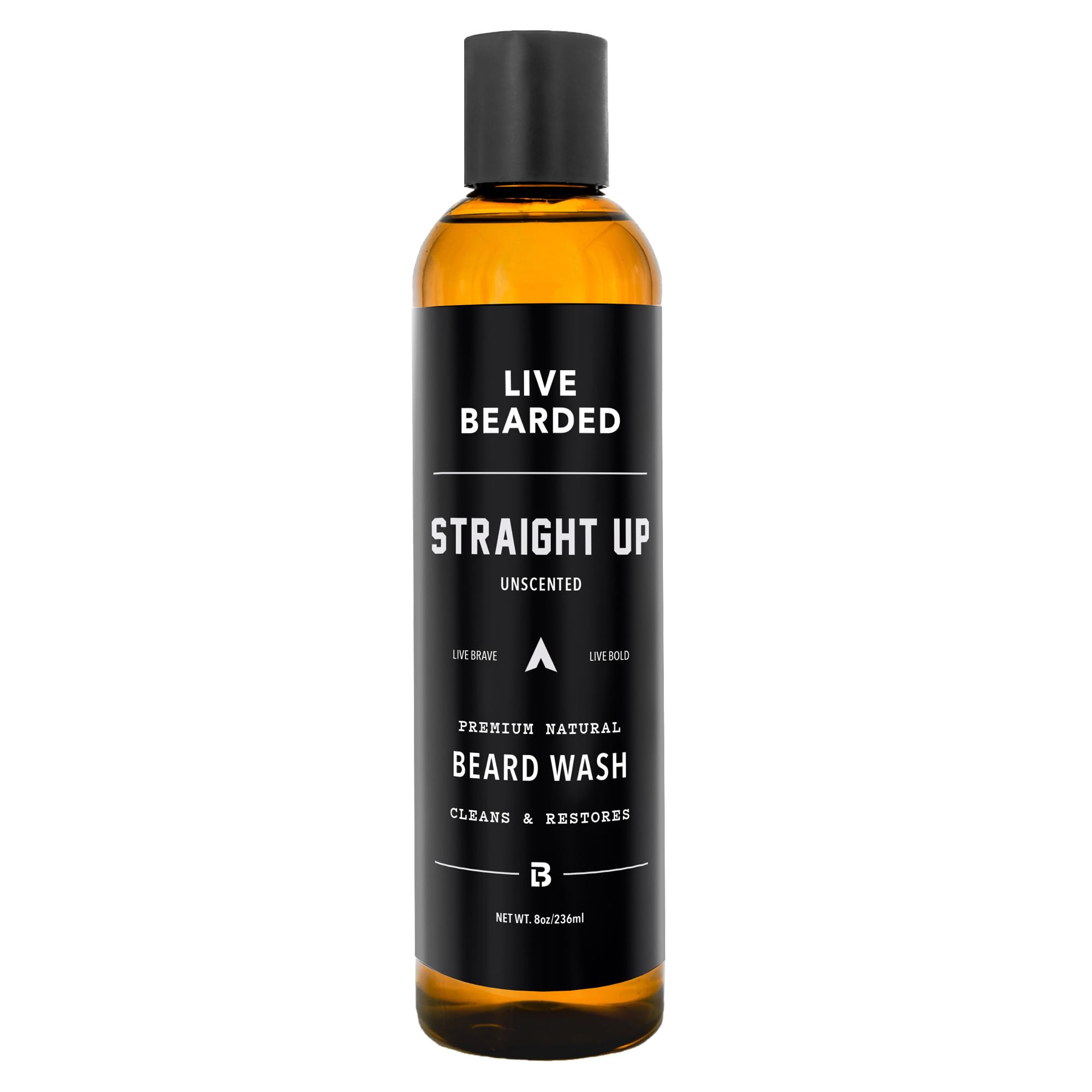 Live Bearded front packaging showing label and unscented benefit